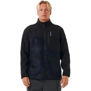 Rip Curl Anti Series Search Zip Crew Mens, Black / Berry, XL
