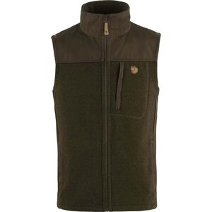 Fjällräven Buck Fleece Vest Mens, Dark Olive (633), L