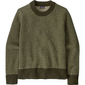 Patagonia Recycled Wool-Blend Crewneck Sweater Womens, Ridge: Pine Needle Green, S