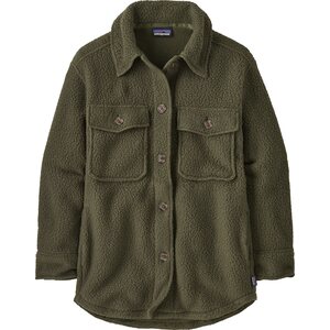 Patagonia Retro Pile Shacket Womens, Pine Needle Green, L