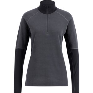 Lundhags Prime Merino Half Zip Womens, Charcoal / Black, M