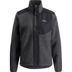 Lundhags Saruk Wool Pile Mid Full Zip Womens, Charcoal (11000), XL
