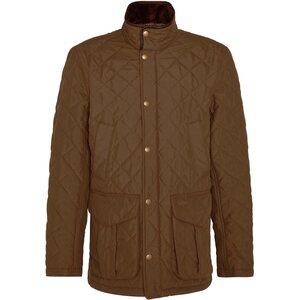 Barbour Lydford Tattersall Quilted Jacket Mens, Dark Sand, M