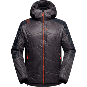La Sportiva Alpine Guide Primaloft Hoody Mens, Carbon / Cherry Tomato, S