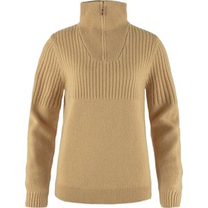 Fjällräven Övik Half Zip Knit Womens, Dune Beige (196) (24/25), S