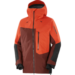 Salomon Moon Patrol Gore-Tex Jacket Mens, Tomato / Rum Raisin / Deep Black, S