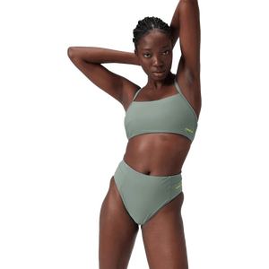 Speedo Solid Hi Waist Bottom, Soft Olive, S