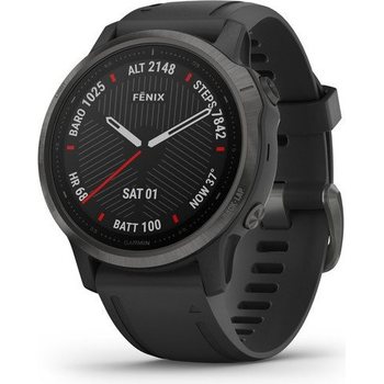 Garmin Fenix 6S Sapphire, Carbon Grey w/ Black Band