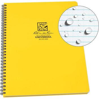 Rite in the Rain Side Spiral Notebook 8.5" x 11", Yellow