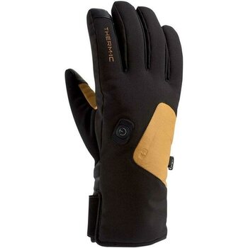 Therm-ic Power Gloves Ski Light, Black/Camel, 9
