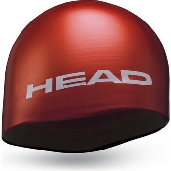 Head Silicone Moulded Cap, Red, One Size