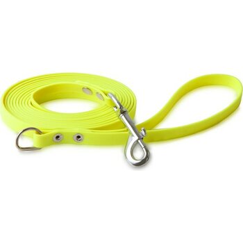 Firedog BioThane Dog leash 13 mm with handle & D-ring, Neon Yellow, 2 m