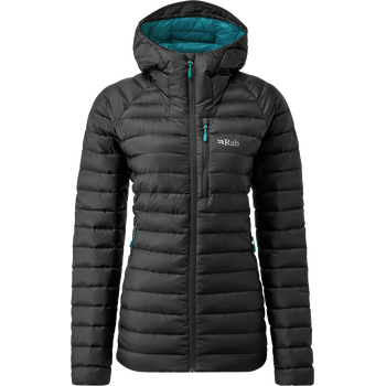 RAB Microlight Alpine Long Jacket Womens, Black, XL (UK 16)
