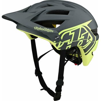 Troy Lee Designs A1 Helmet MIPS, Classic Grey / Yellow, S (54-56 cm)