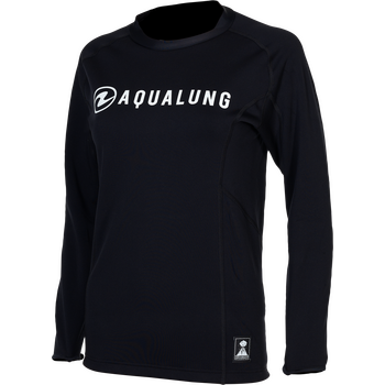 AquaLung CeramiQskin Top LS Womens, Black / Black, L