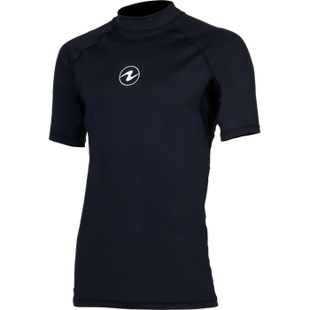 AquaLung Rashguard Slim Fit SS Mens, Black / Black, XL