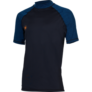 AquaLung Rashguard Slim Fit SS Mens, Black /Navy, XXL