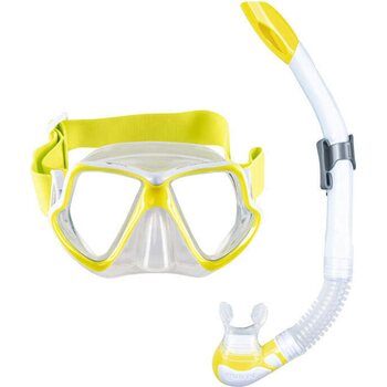 Mares Wahoo Neon Mask+Snorkel Set, Yellow (Buoy bag)