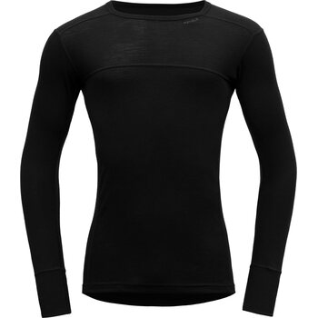 Devold Lauparen Merino 190 Base Shirt Mens, Black, S