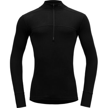 Devold Lauparen Merino 190 Zip Neck Mens, Black, S