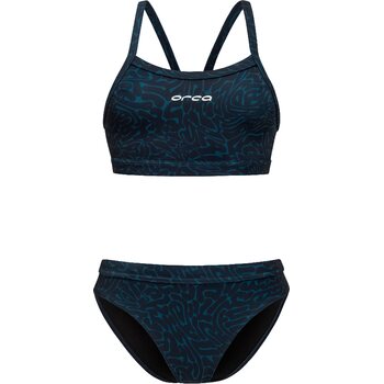 Orca Core Bikini Swimsuit Womens, Dark Blue Diploria, XS