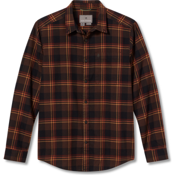 Royal Robbins Lieback Organic Cotton Flannel L/S Mens, Java Timber Cove Pld (985), M