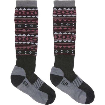 Varg Wool Sport Sock Womens, Espresso Black with Jam, EUR 35-38