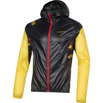 La Sportiva Blizzard Windbreaker Jacket Mens, Black / Yellow, S