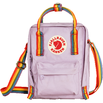 Fjällräven Kånken Rainbow Sling, Pastel Lavender / Rainbow (457-907)