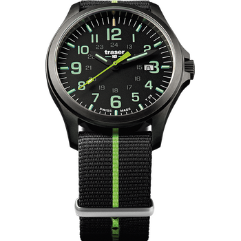 Traser P67 Officer Pro GunMetal Black/Lime, Nato Strap