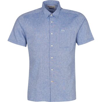 Barbour Nelson Short Sleeve Summer Shirt, Blue, M