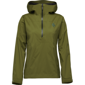 Black Diamond Stormline Stretch Anorak Womens, Camp Green, S