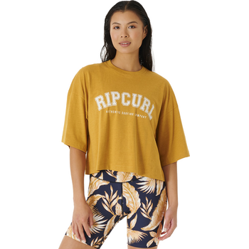 Rip Curl Seacell Crop Heritage Tee Womens, Gold, XS