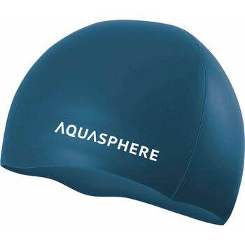 Aquasphere Plain Silicone Cap, Dark Green / White