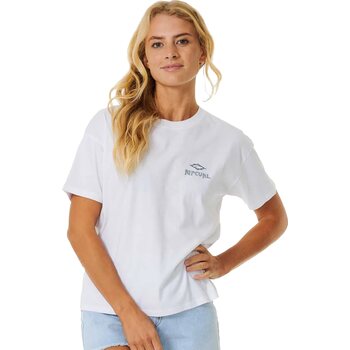 Rip Curl Shore Break Relaxed Tee Womens, White, L