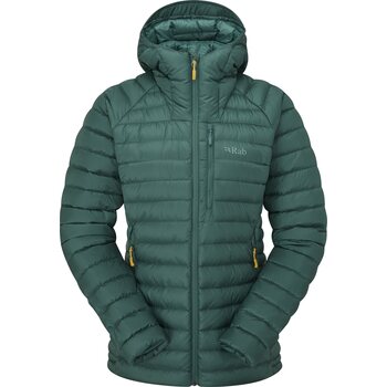 RAB Microlight Alpine Long Jacket Womens, Green Slate, L (UK 14)