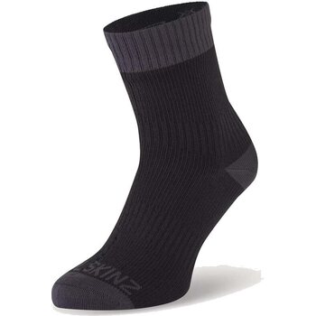 Sealskinz Wretham Waterproof Warm Weather Ankle Length Sock, Black / Dark Grey, XL