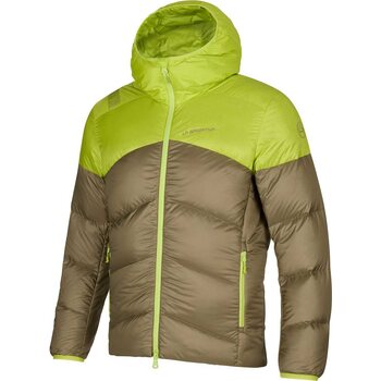 La Sportiva Nature Down Jacket Mens, Turtle/Lime Punch, S