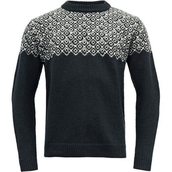 Devold Bjørnøya Sweater Crew Neck, Ink / Offwhite, S