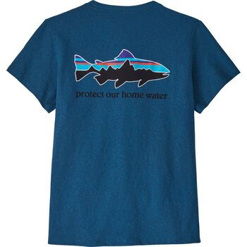 Patagonia Home Water Trout Pocket Responsibili-Tee Womens, Wavy Blue, XS