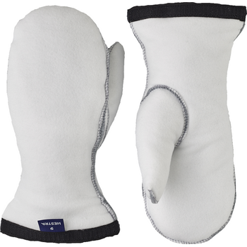 Hestra Heli Ski Liner Mitt, White, 7 (S)