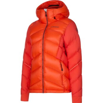 La Sportiva Supercouloir 1000 Down Jacket Womens, Cherry Tomato/Carbon, L