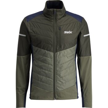 Swix Dynamic Hybrid Insulated Jacket Mens, Olive / Dark olive, M