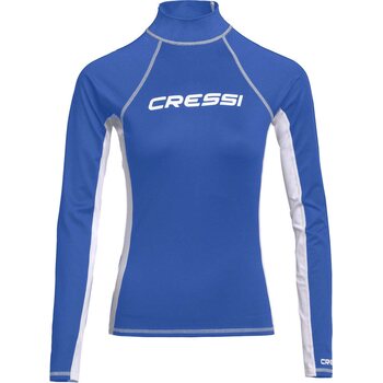 Cressi Rashguard Long Sleeves Womens, Blue, S/2 (38)