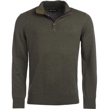 Barbour Cotton Half Zip Mens, Olive Marl, M