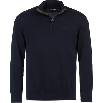 Barbour Cotton Half Zip Mens, Navy, M