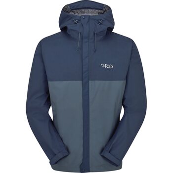 Rab Downpour Eco Waterproof Jacket Mens, Tempest Blue / Orion Blue, XXL