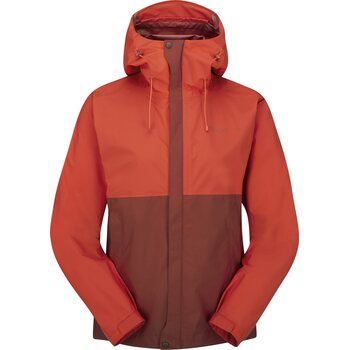 Rab Downpour Eco Waterproof Jacket Womens, Red Grapefruit / Tuscan Red, L (UK 14)