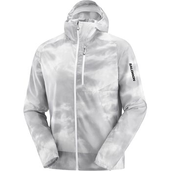 Salomon Bonatti Cross Full Zip HD AOP Mens, White / Gray Violet / Frost Gray, XL