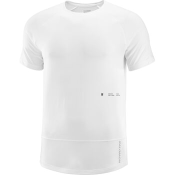 Salomon Cross Run Short Sleeve Tee GFX Mens, White, S